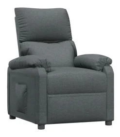 Outlet Fauteuil verstelbaar stof donkergrijs Zetels