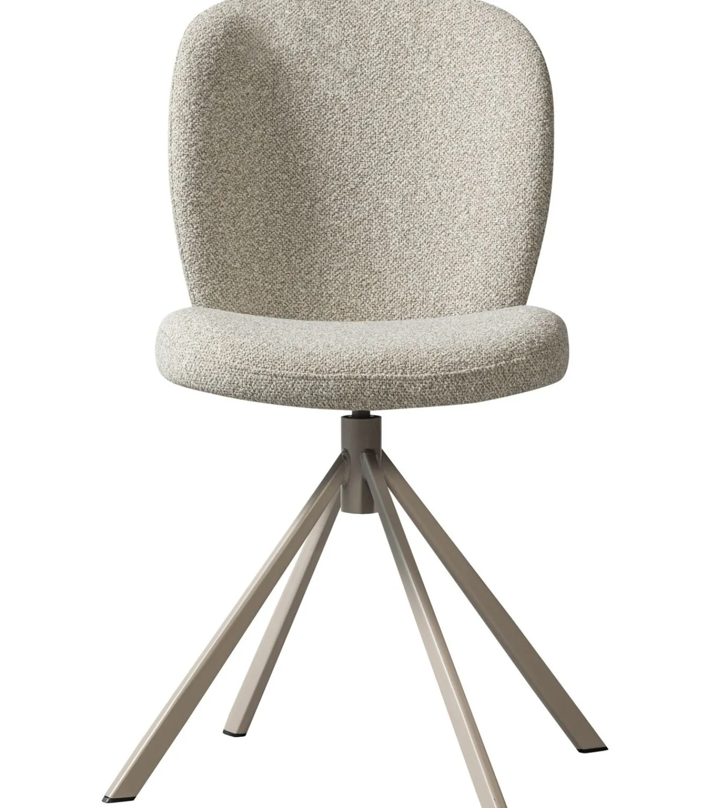 New Femke Eetkamerstoel - Bouclé - Naturel - Set van 6 Stoelen
