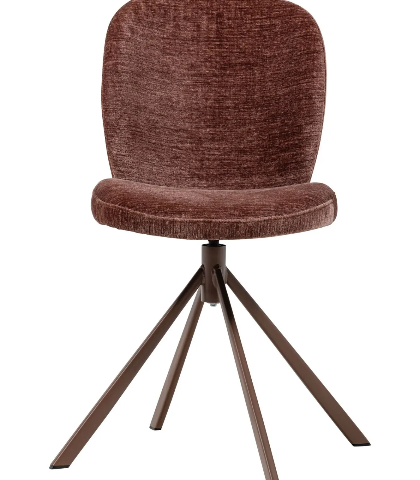 Sale Femke Eetkamerstoelen - Chenille - Bruin- Set van 2 Stoelen