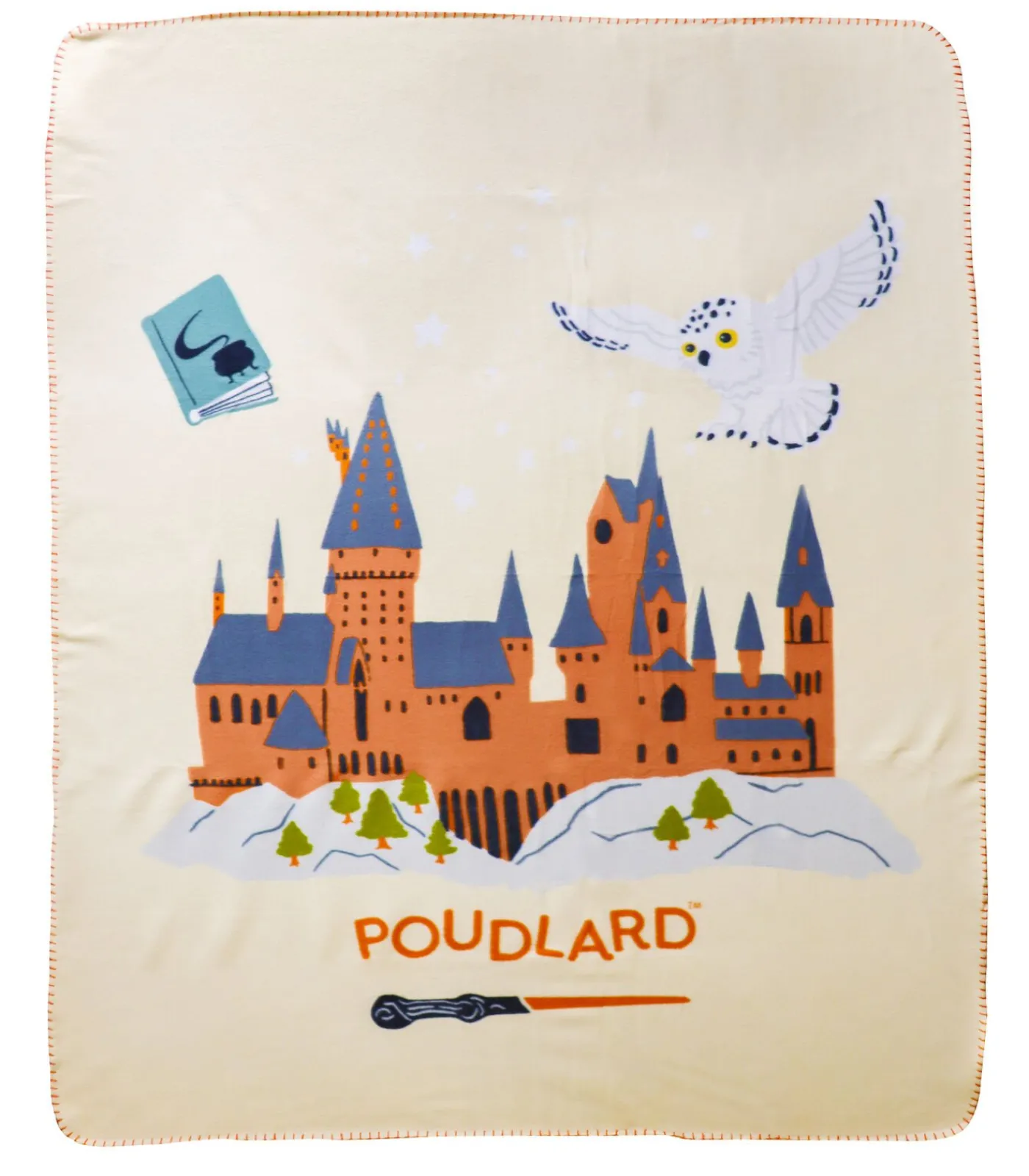 Outlet Fleece deken met print, 100% polyester, HEDWIGE SCHOOL Bedspreien