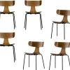 Hot Form Eetkamerstoelen - Hout - Bruin - Set van 6 Stoelen