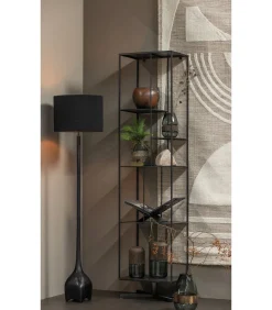 Hot Foss Lampenvoet - Aluminium - Antiek Zwart/Bruin - 129x18x18 Vloerlampen