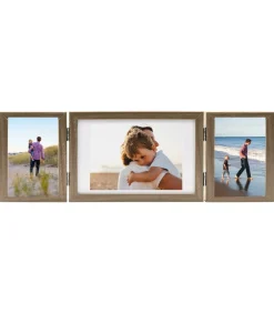 Online Fotolijst drieluik 28x18 cm+2x(13x18 cm) lichtbruin Fotolijsten