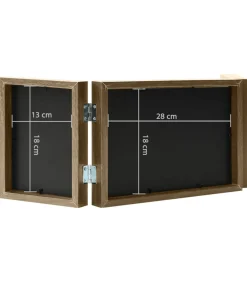 Online Fotolijst drieluik 28x18 cm+2x(13x18 cm) lichtbruin Fotolijsten