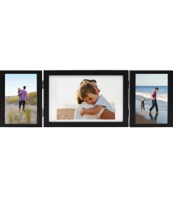 Sale Fotolijst drieluik 28x18 cm+2x(13x18 cm) zwart Fotolijsten