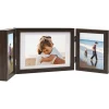 New Fotolijst drieluik 28x18 cm+2x(13x18 cm) bruin Fotolijsten