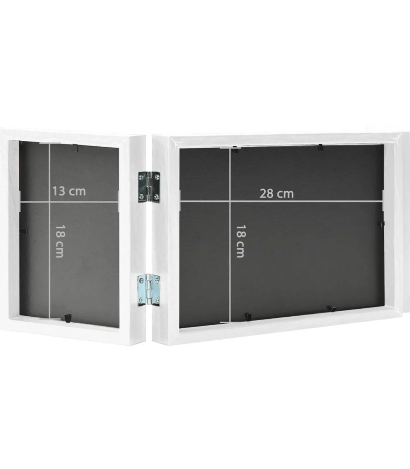 New Fotolijst drieluik 28x18 cm+2x(13x18 cm) wit Fotolijsten