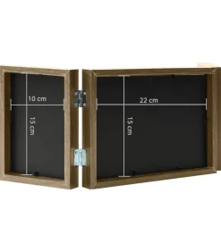 Clearance Fotolijst drieluik 22x15 cm+2x(10x15 cm) lichtbruin Fotolijsten