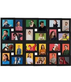 Clearance Fotolijst voor 24x(13x18 cm) foto MDF zwart Fotolijsten