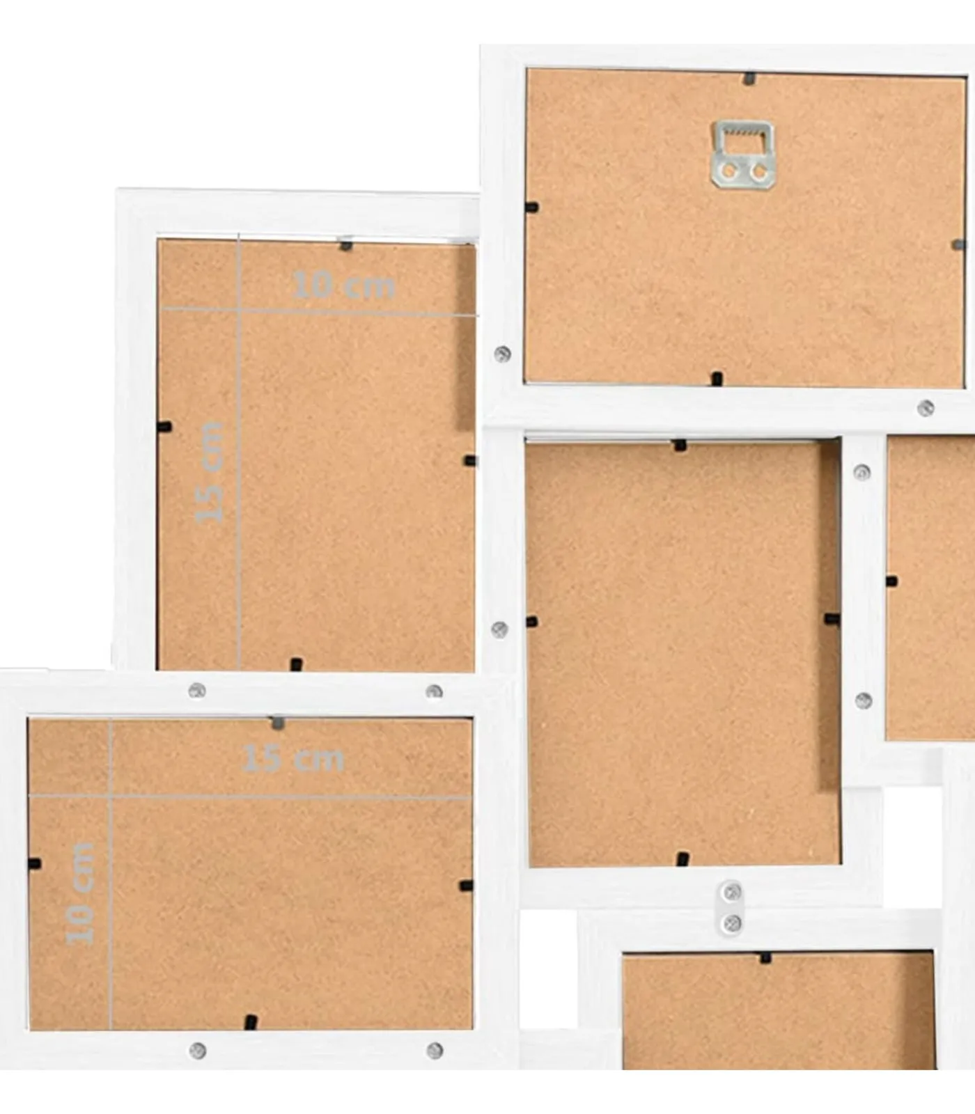 Online Fotolijst voor 10x(10x15 cm) foto MDF wit Fotolijsten