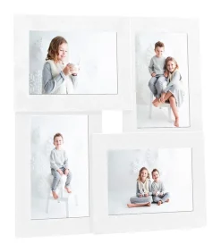 Best Fotolijst voor 4x(10x15 cm) foto MDF wit Fotolijsten