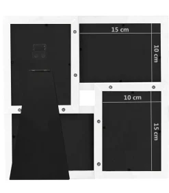 Best Fotolijst voor 4x(10x15 cm) foto MDF wit Fotolijsten