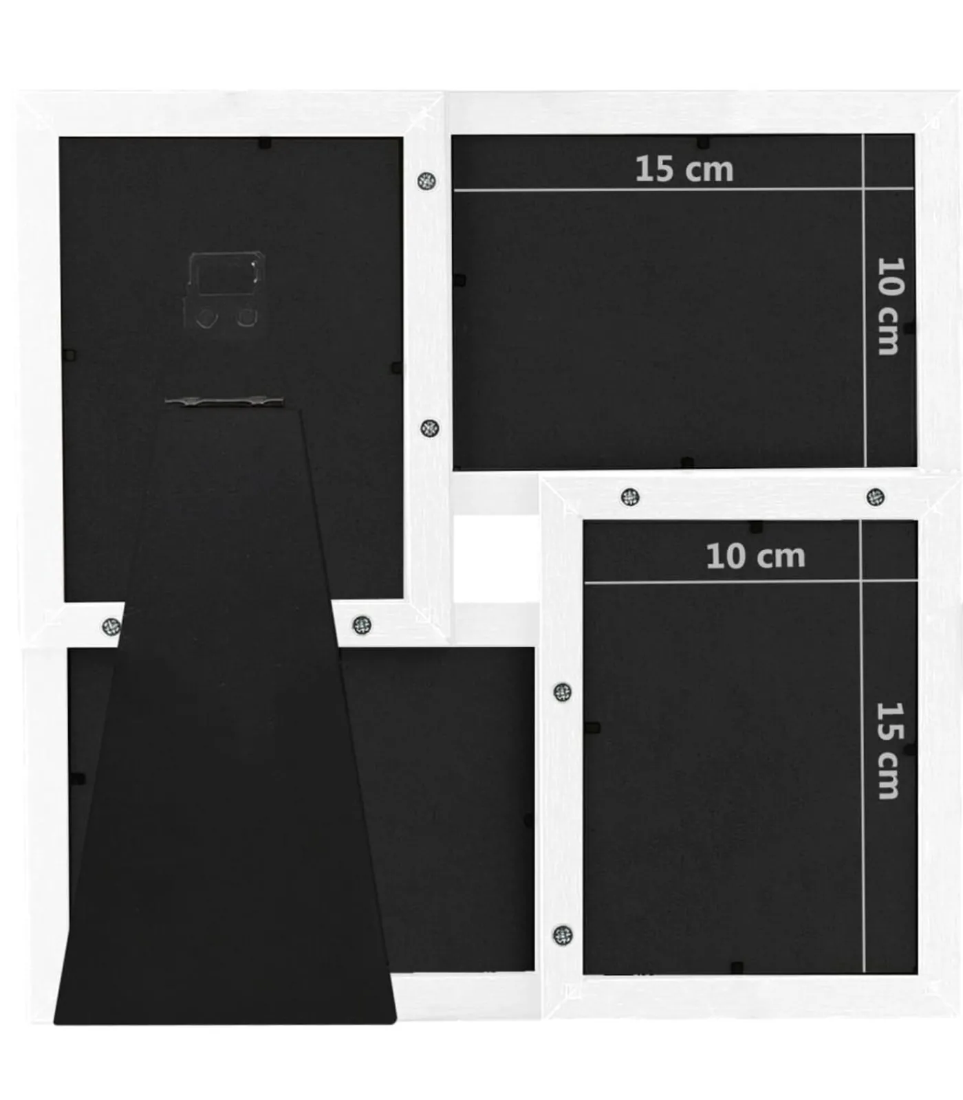 Best Fotolijst voor 4x(10x15 cm) foto MDF wit Fotolijsten