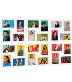 New Fotolijst voor 24x(13x18 cm) foto MDF wit Fotolijsten