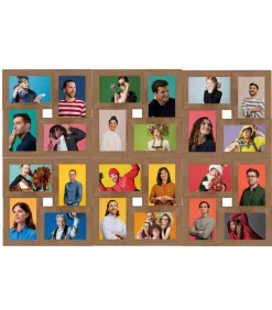 Sale Fotolijst voor 24x(13x18 cm) foto MDF lichtbruin Fotolijsten