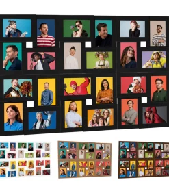 Sale Fotolijst voor 24x(13x18 cm) foto MDF lichtbruin Fotolijsten