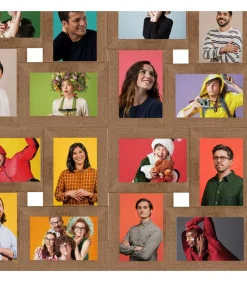 Sale Fotolijst voor 24x(13x18 cm) foto MDF lichtbruin Fotolijsten