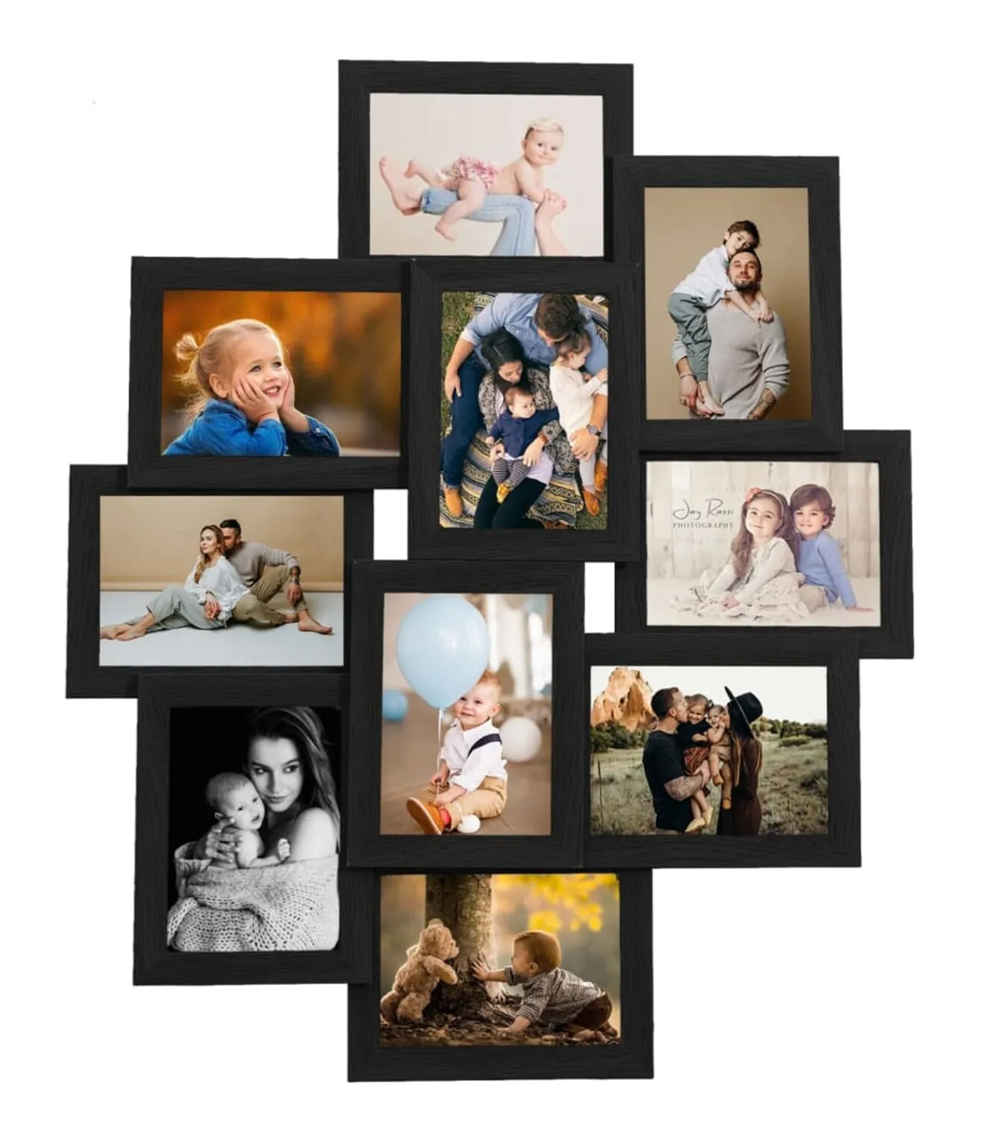 Hot Fotolijst voor 10x(10x15 cm) foto MDF zwart Fotolijsten