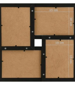 Fotolijst voor 24x(10x15 cm) foto MDF zwart Fotolijsten