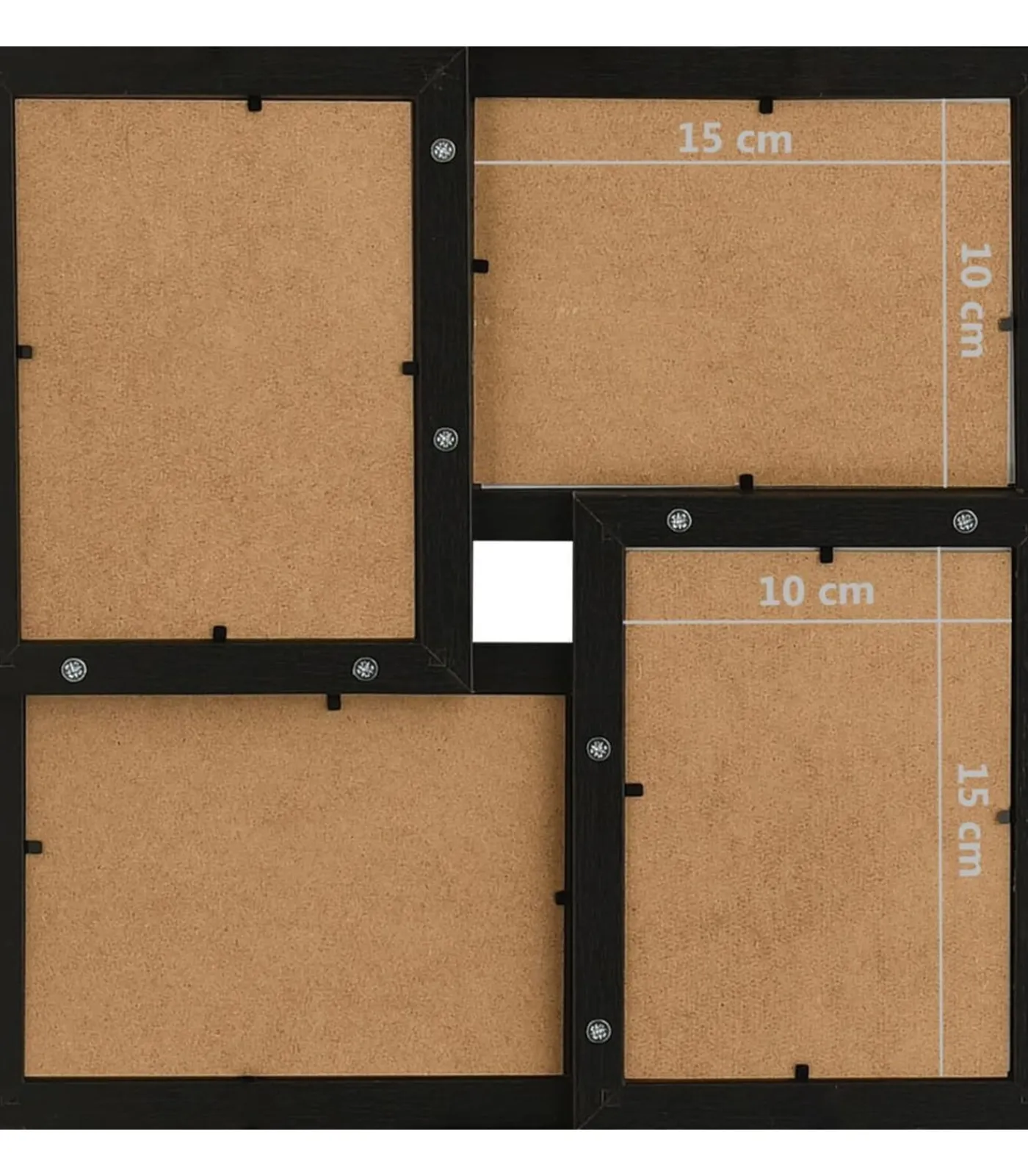 Fotolijst voor 24x(10x15 cm) foto MDF zwart Fotolijsten
