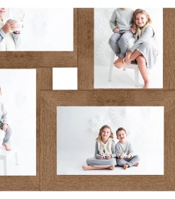 Hot Fotolijst voor 4x(10x15 cm) foto MDF lichtbruin Fotolijsten