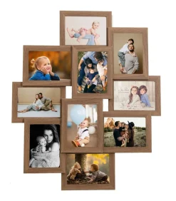 Clearance Fotolijst voor 10x(13x18 cm) foto MDF lichtbruin Fotolijsten