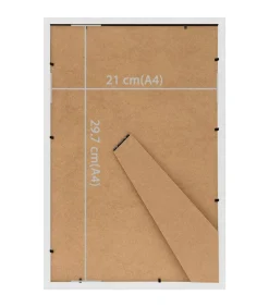 New Fotolijsten 3 st voor tafel 21x29,7cm MDF wit Fotolijsten