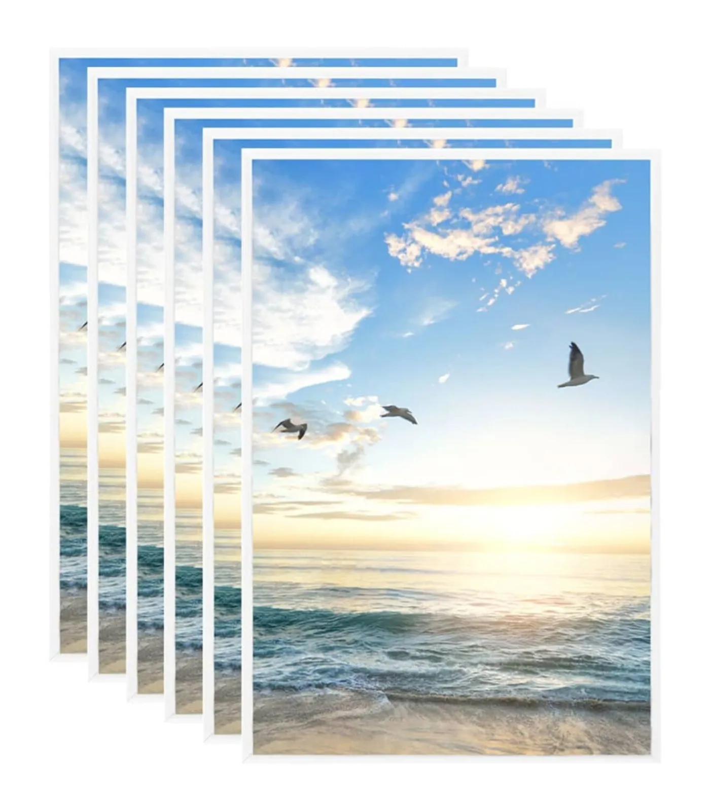 Best Fotolijsten 5 st voor tafel 21x29,7 cm MDF wit Fotolijsten