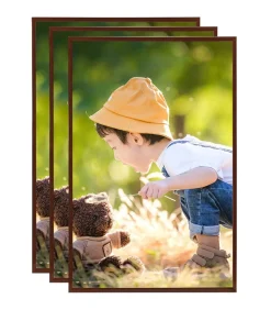 Best Fotolijsten 3 st voor wand of tafel 70x90 cm MDF bronskleurig Fotolijsten