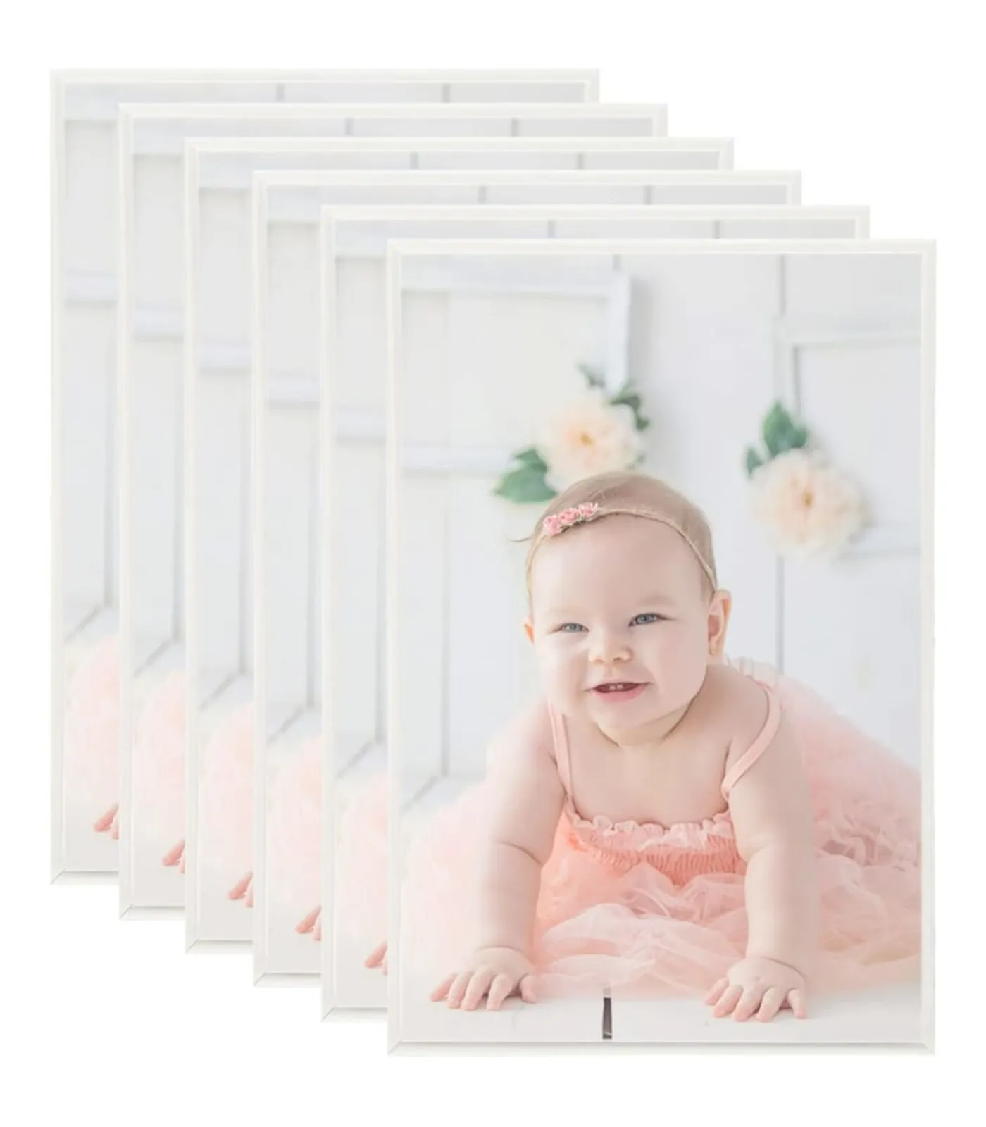 Best Fotolijsten 5 st voor wand of tafel 70x90 cm MDF zilverkleurig Fotolijsten