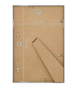 Hot Fotolijsten 3 st voor wand of tafel 7x90 cm MDF zilverkleurig Fotolijsten