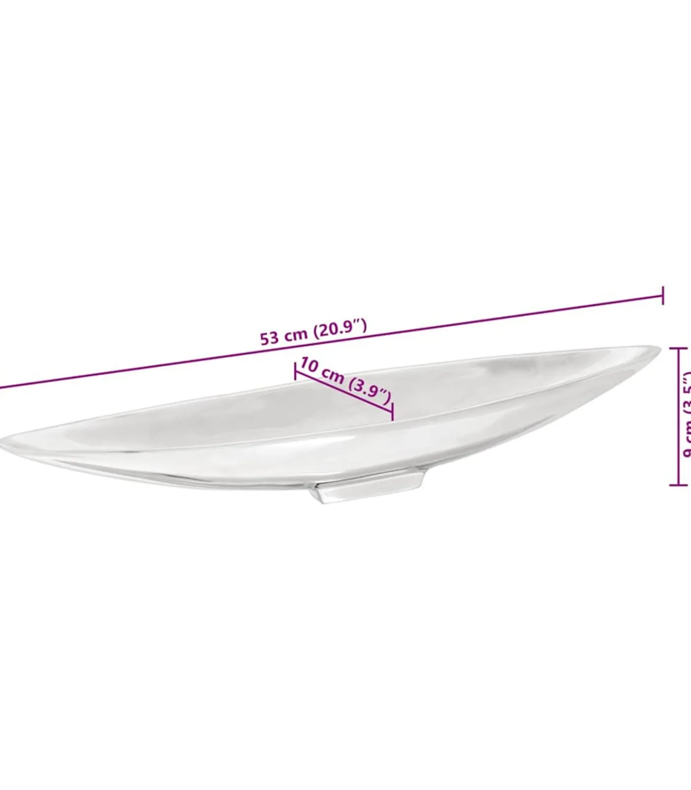 Hot Fruitmand Zilver 54 x 9 x 10 cm Aluminium Manden En Bakken
