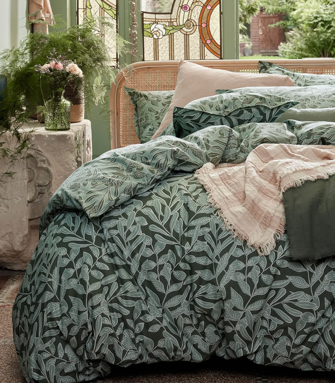 Best Gaïa - Bedlinnenset Dekbedovertrek + rechthoekige kussensloop in katoen Dekbedovertrekken