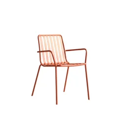 Clearance Gaby - Oranje metalen fauteuil Stoelen