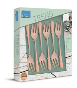 Sale Gebaksvorkjes Austin - Vintage Koper - 6 stuks Bestek