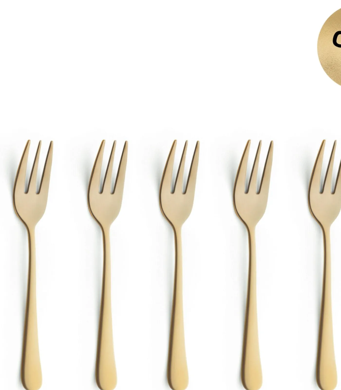 Discount Gebaksvorkjes Austin - Vintage Goud - 6 stuks Bestek