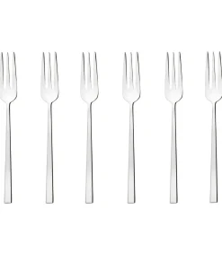 Outlet Gebaksvorkjes Rock Zilver 6 Stuks Bestek