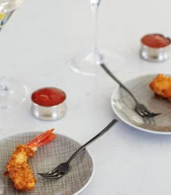 Gebaksvorkjes Rock Zwart 6 Stuks Bestek