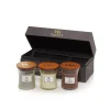 New Geurkaars Deluxe Gift Set 3 Mini Candle Woody Kaarsen & Kaarshouders