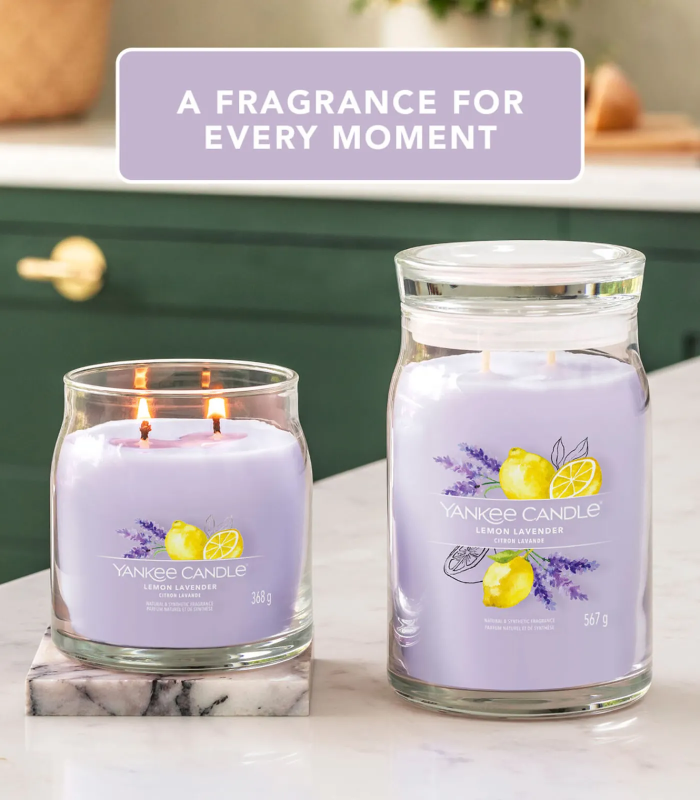 Sale Geurkaars Lemon Lavender Signature Medium Jar Kaarsen & Kaarshouders