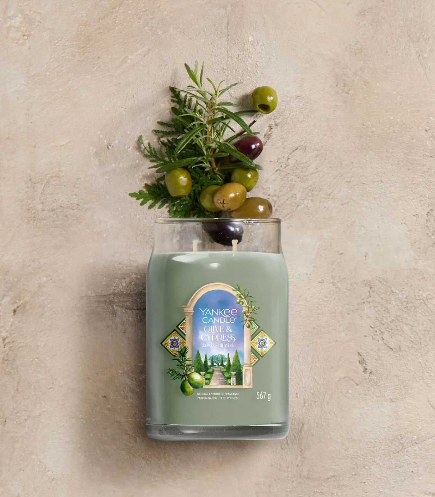 Online Geurkaars Olive & Cypress Signature Large Jar Kaarsen & Kaarshouders