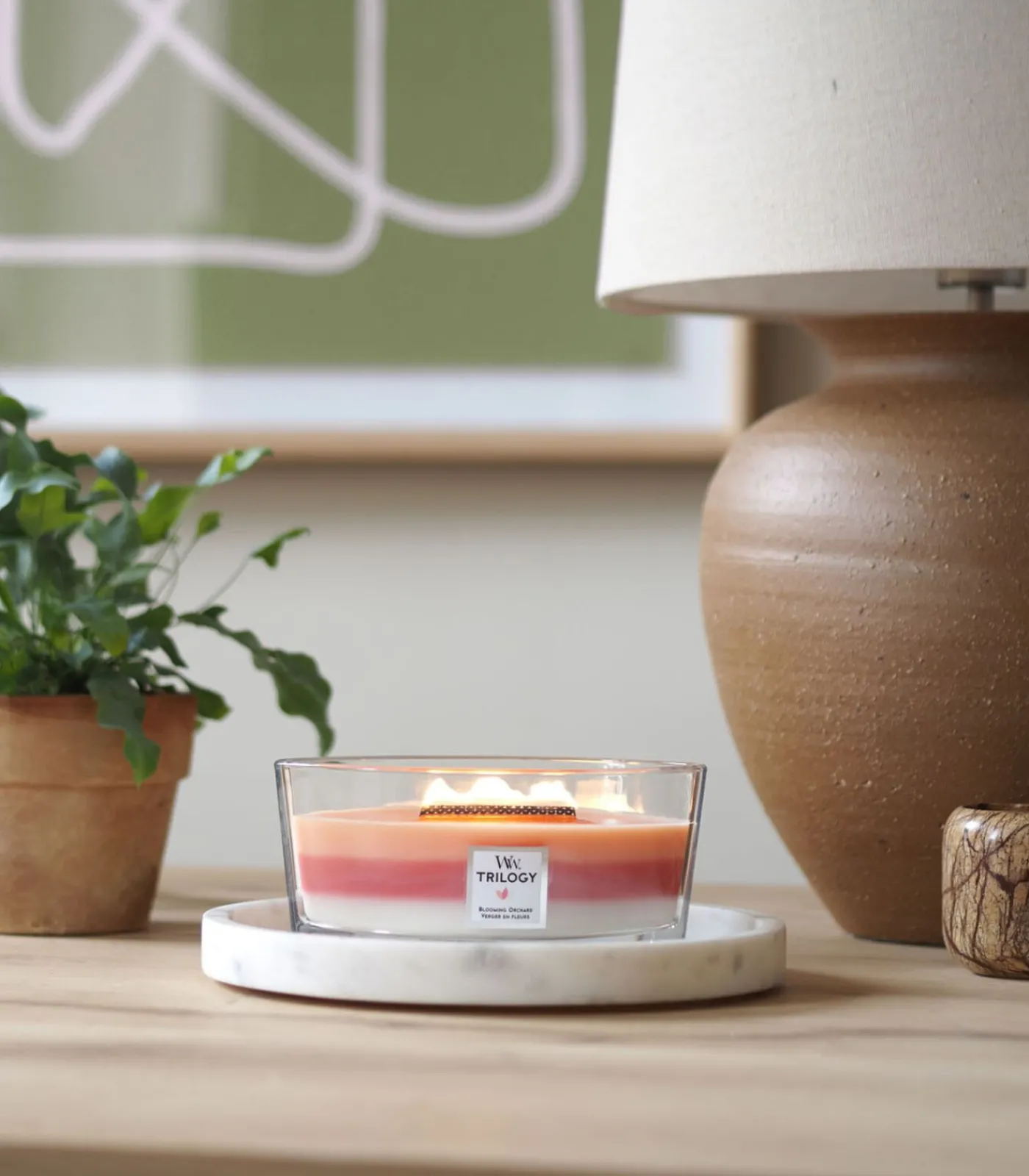 New Geurkaars Trilogy Blooming Orchard Ellipse Candle Kaarsen & Kaarshouders