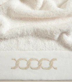 Outlet Gezichtshanddoek Corrente 50x90 cm Ecru-Goud Handdoeken