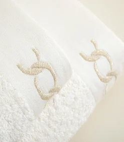 Outlet Gezichtshanddoek Corrente 50x90 cm Ecru-Goud Handdoeken