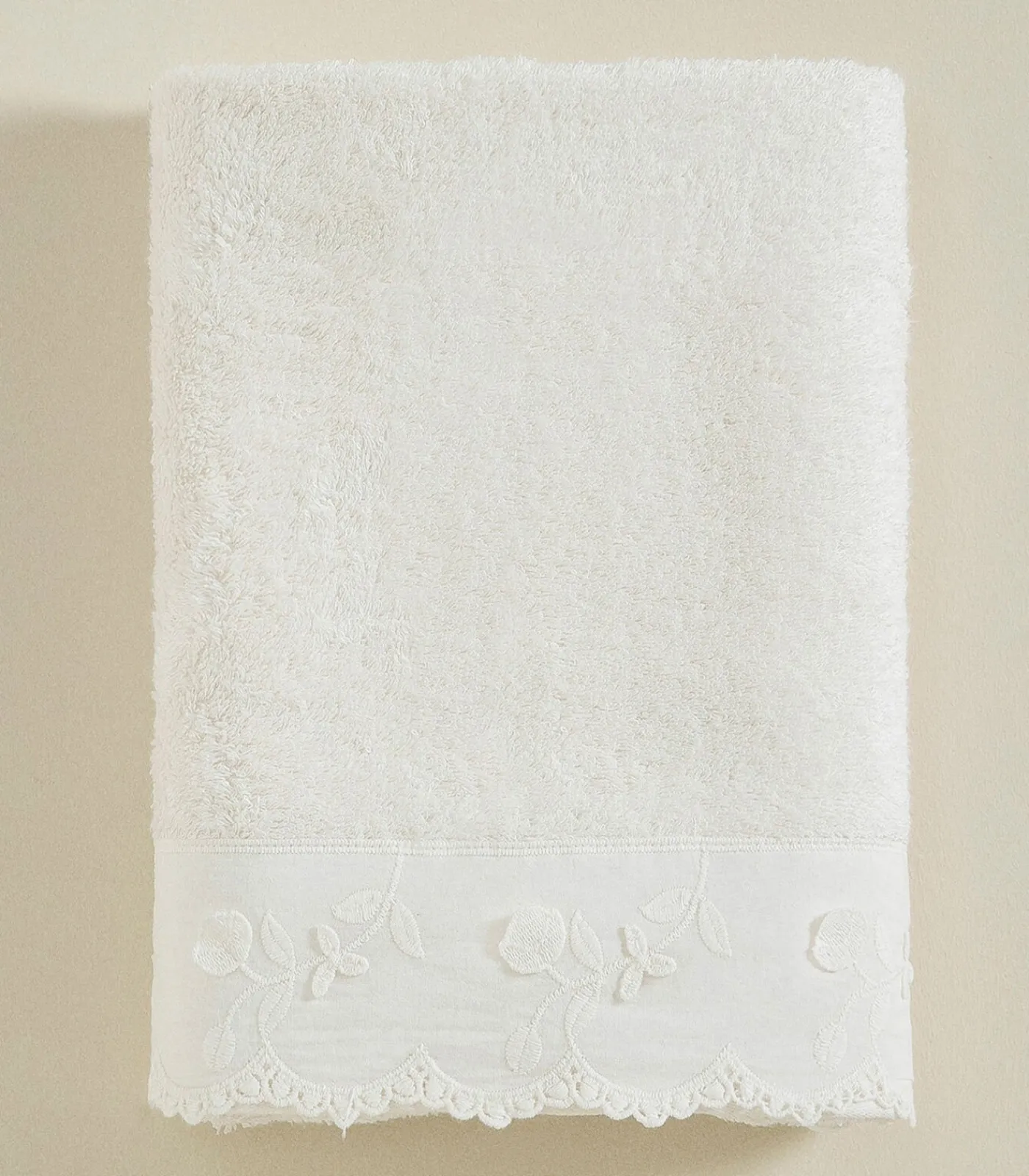 Gezichtshanddoek Flor 50x90 cm Ecru Handdoeken