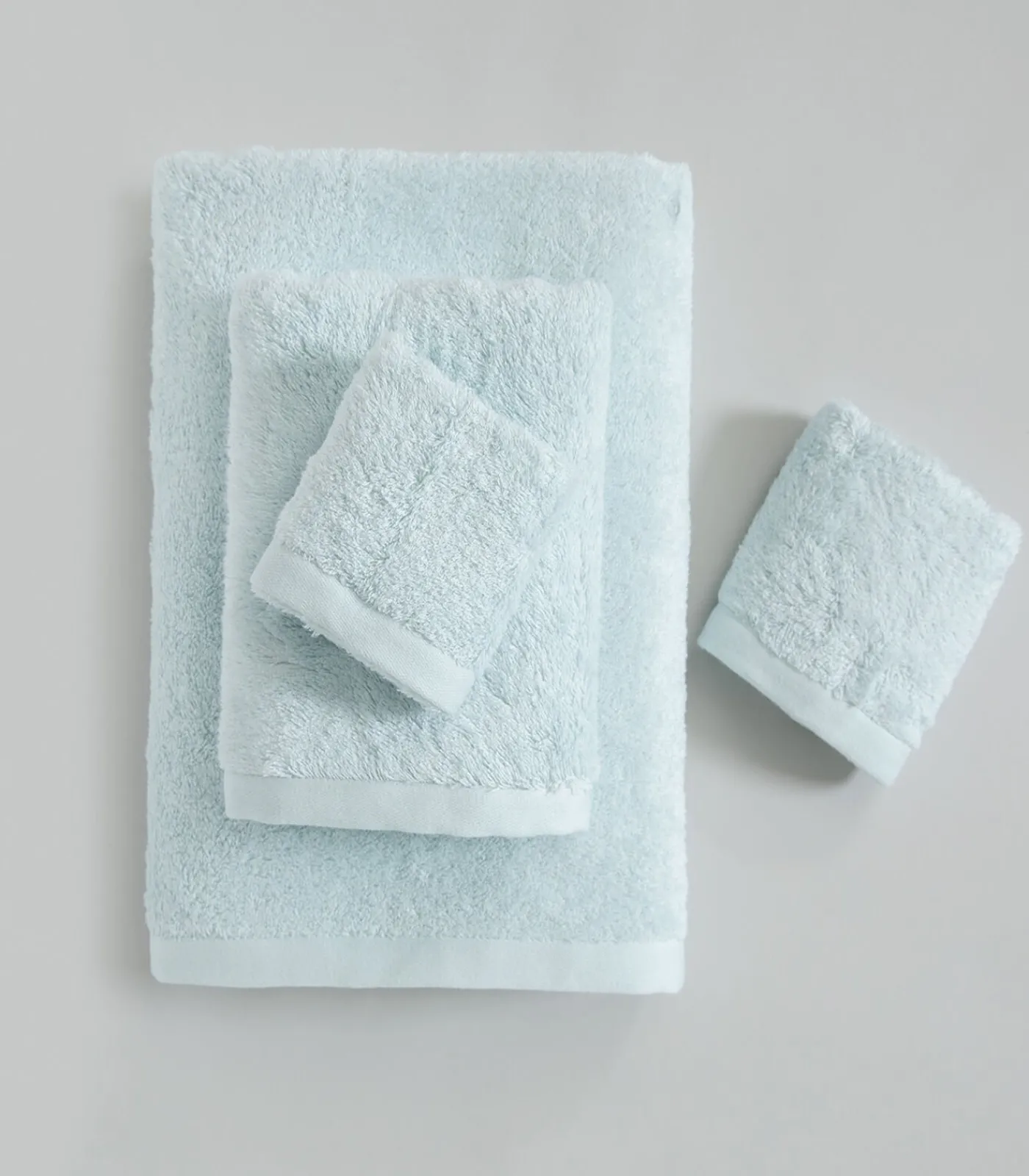 Gezichtshanddoek Solid 50x90 cm Lichtblauw Handdoeken