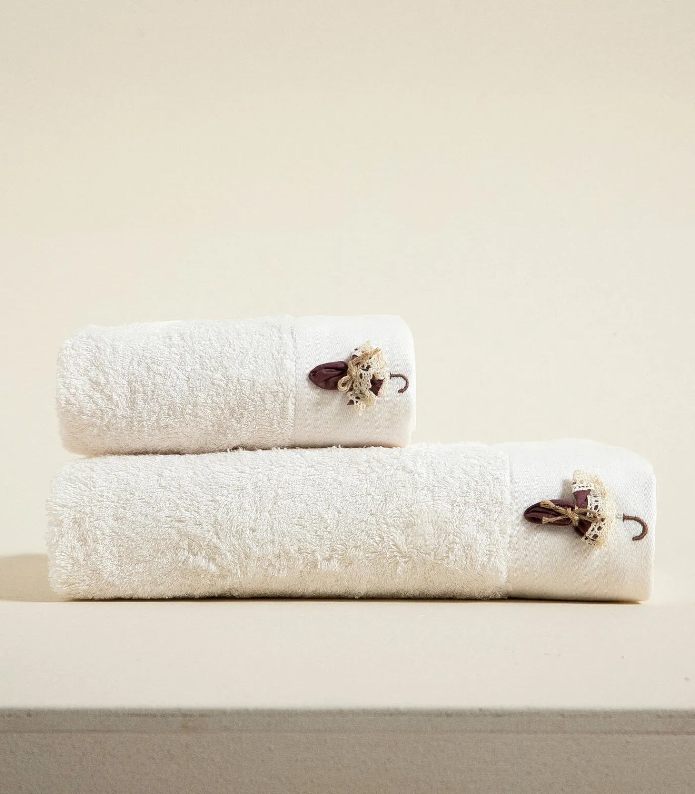 Online Gezichtshanddoek Umbrella 50x90 cm Ecru Handdoeken