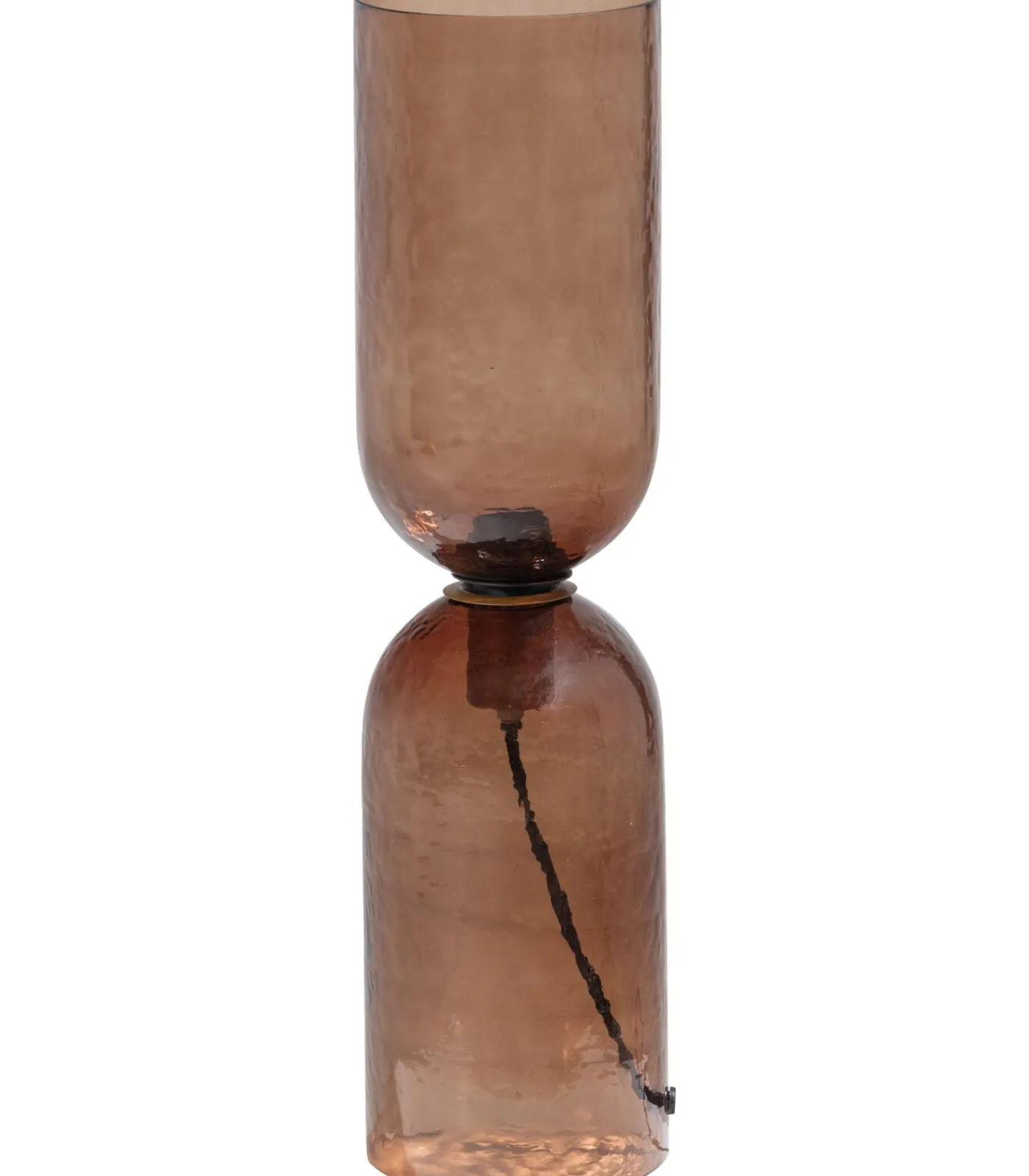 Online Gigi Tafellamp Gehamerd Glas 51xØ15 cm- Bruin Tafellampen