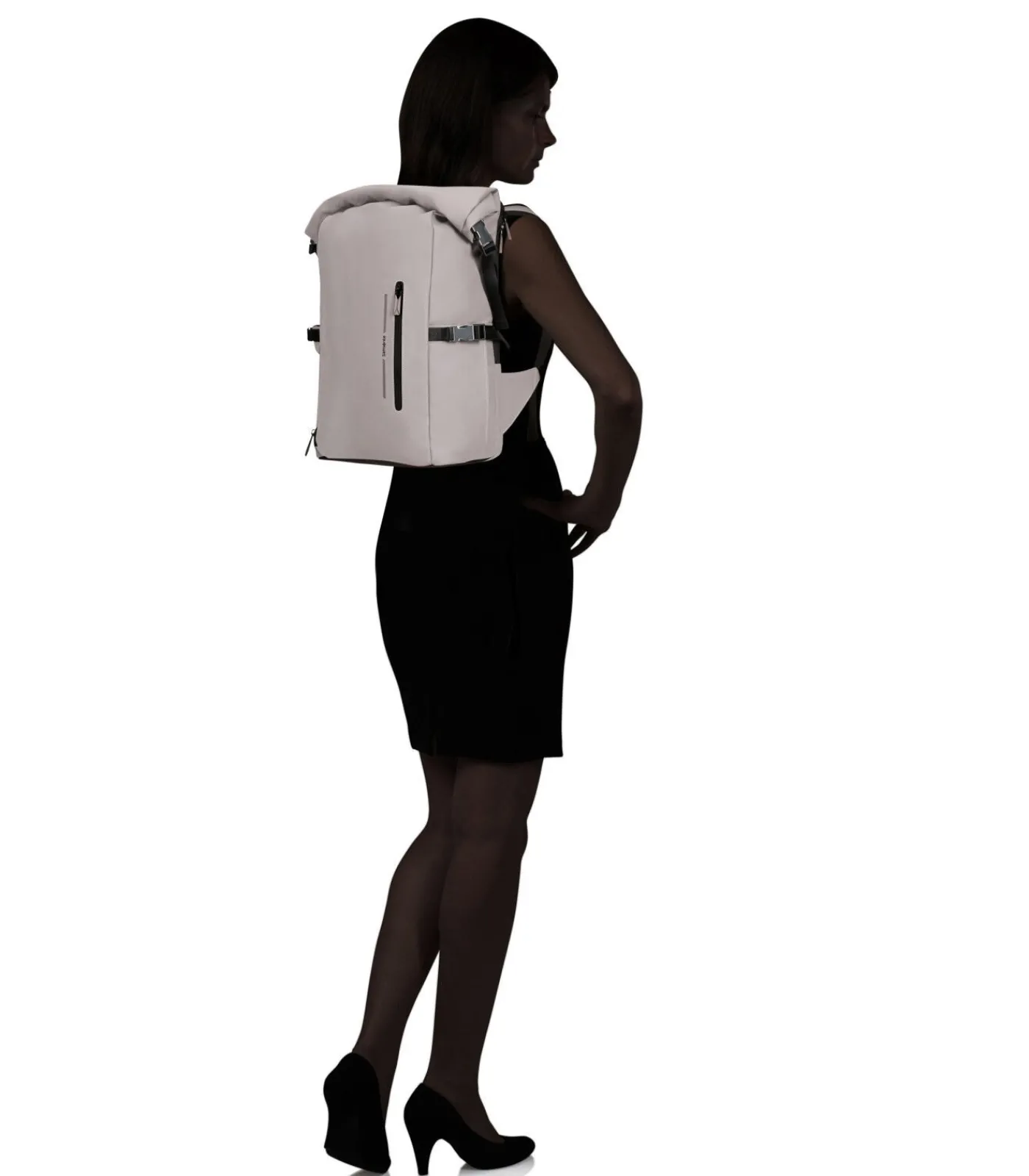 New Glam-Go rolltop rugzak met laptopcompartiment 41,5 x 14,5 x 29,5 cm ASH ROSE Rugzakken