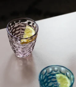 Glas 22cl roze Bubble - set/4 Glazen & Karaffen